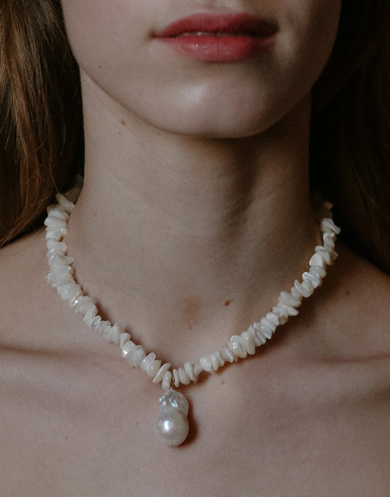 Pearl & Gold Celine Necklace