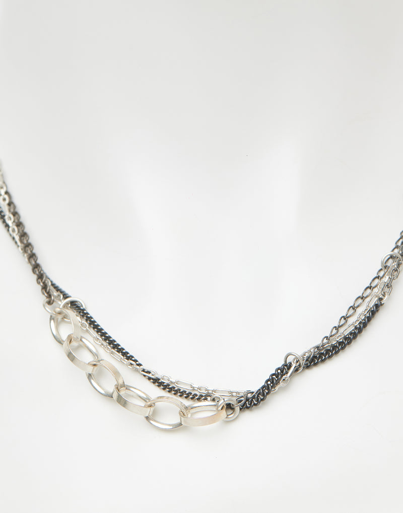 № 4 Silver & Oxidised Silver Chaos Necklace