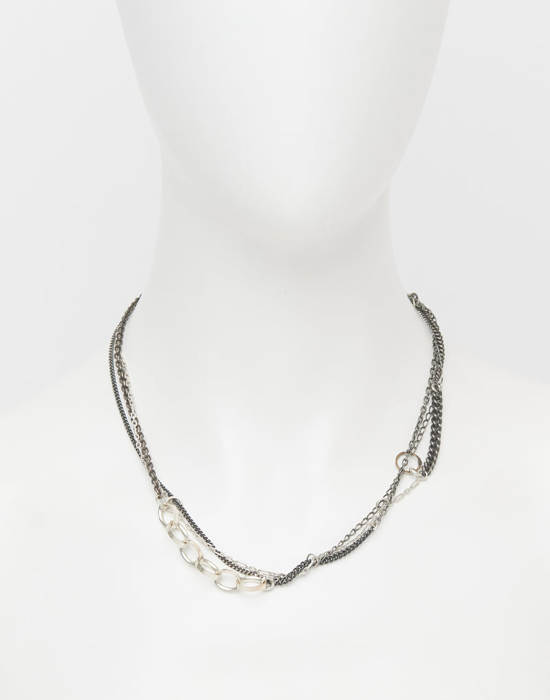 № 4 Silver & Oxidised Silver Chaos Necklace