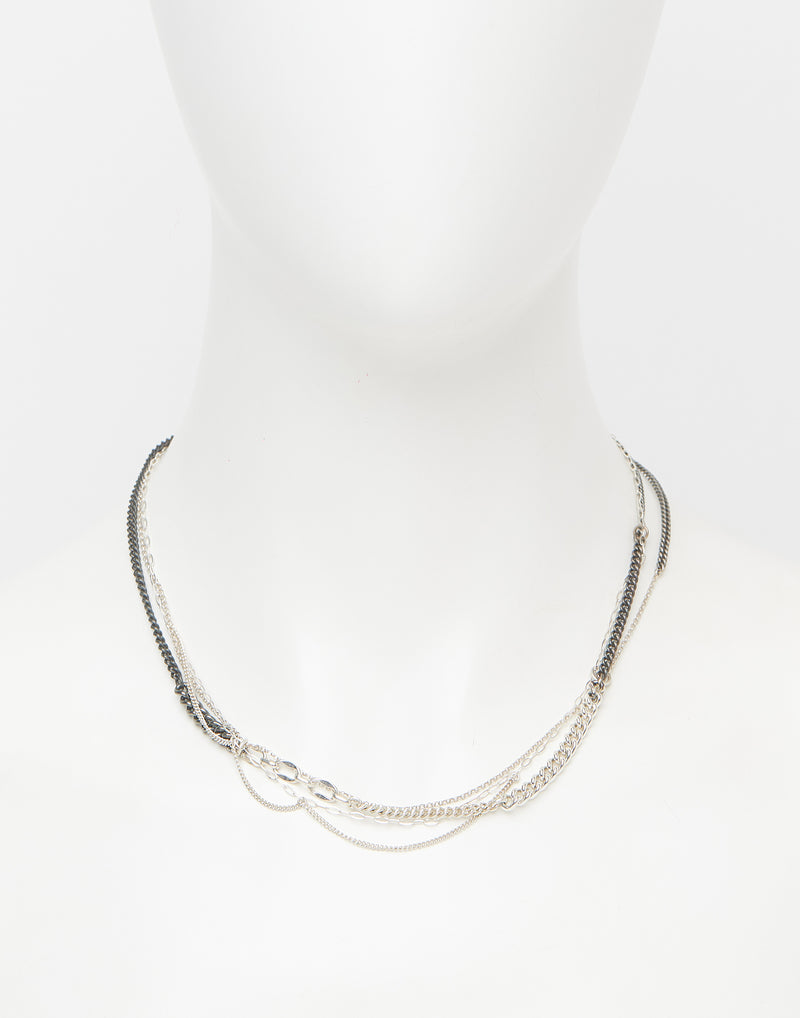№ 3 Silver & Oxidised Silver Chaos Necklace