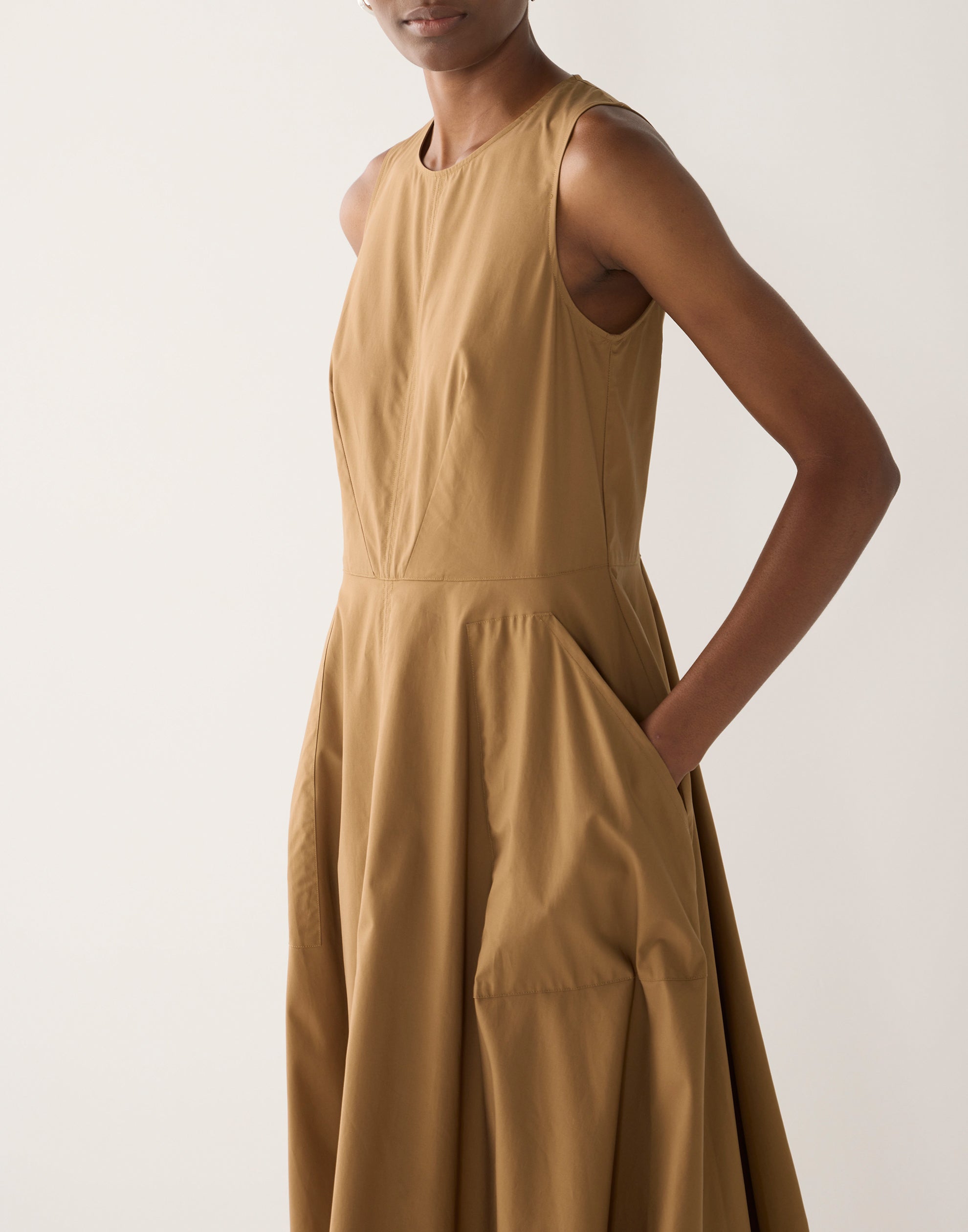 Cocoa Cotton & Tencel Crimson Dress