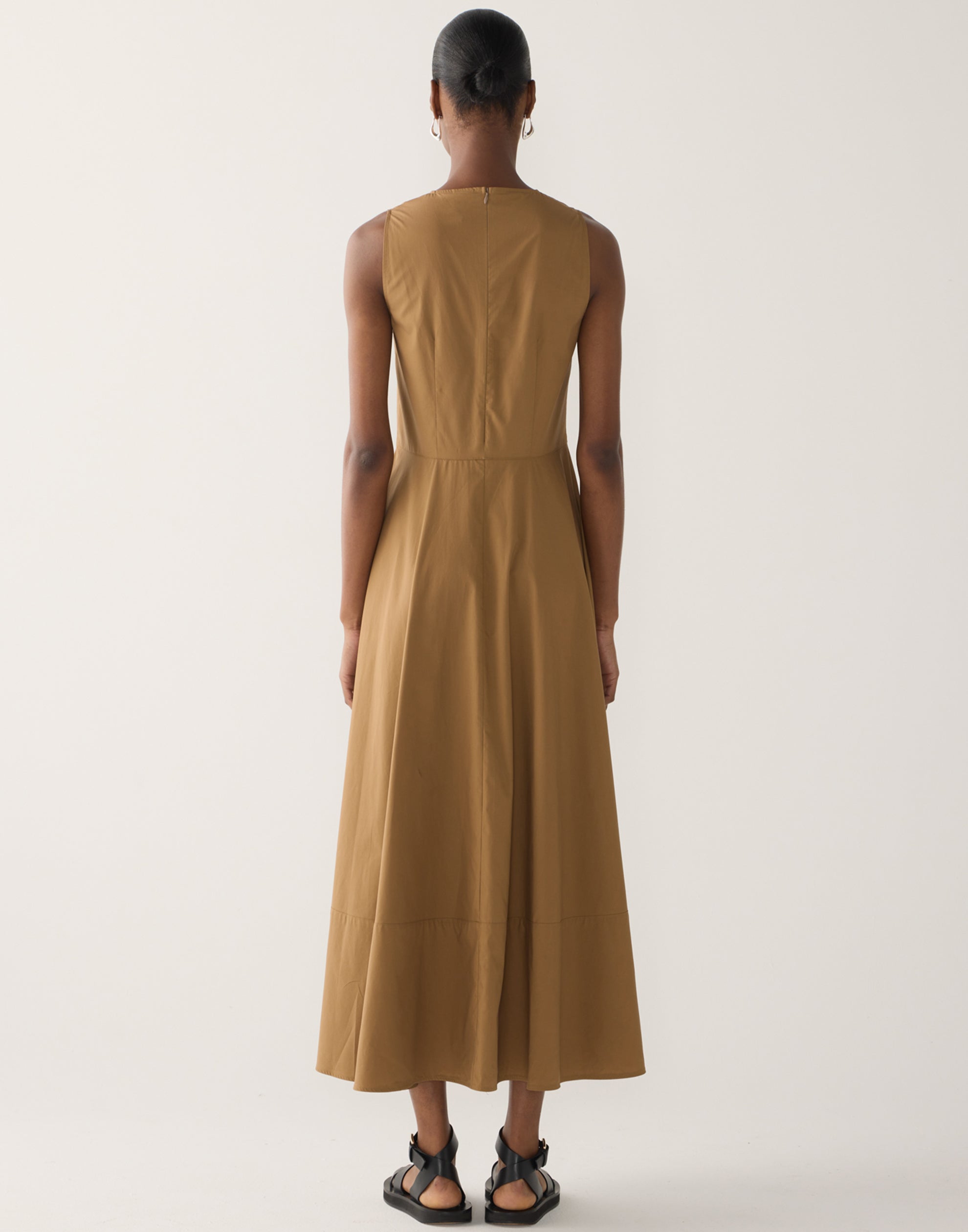 Cocoa Cotton & Tencel Crimson Dress