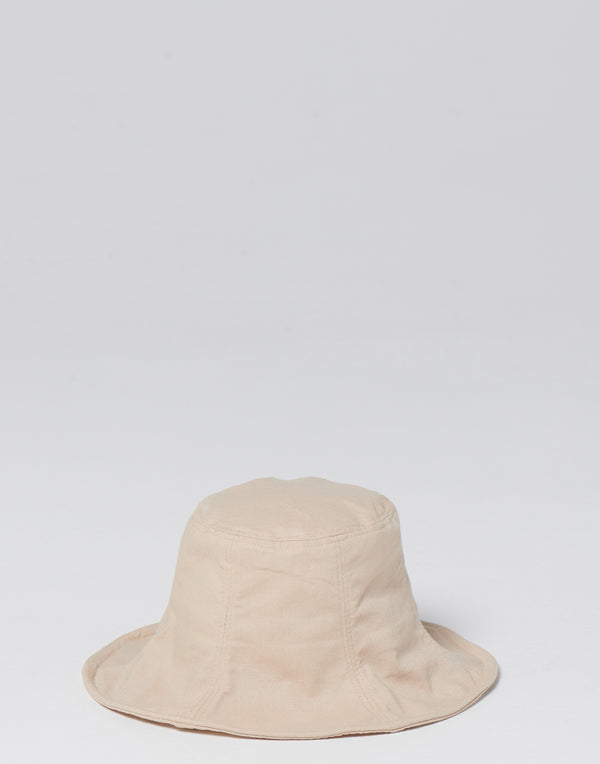Beige Cotton & Linen Everyday Hat