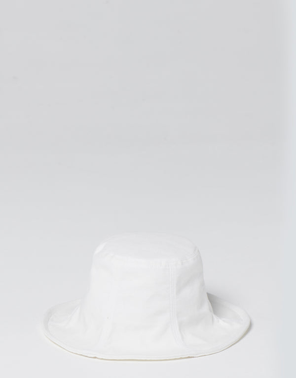 White Cotton & Linen Everyday Hat