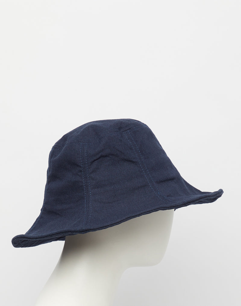 Navy Cotton & Linen Everyday Hat