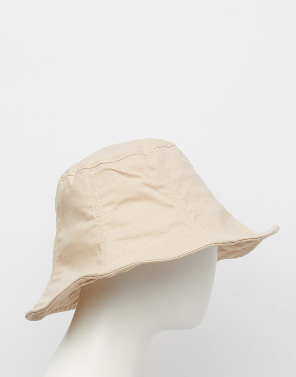 Beige Cotton & Linen Everyday Hat