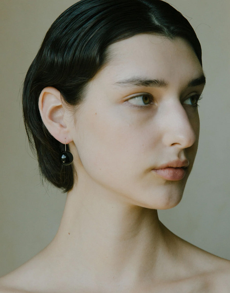 Onyx & Silver Felicity Earrings
