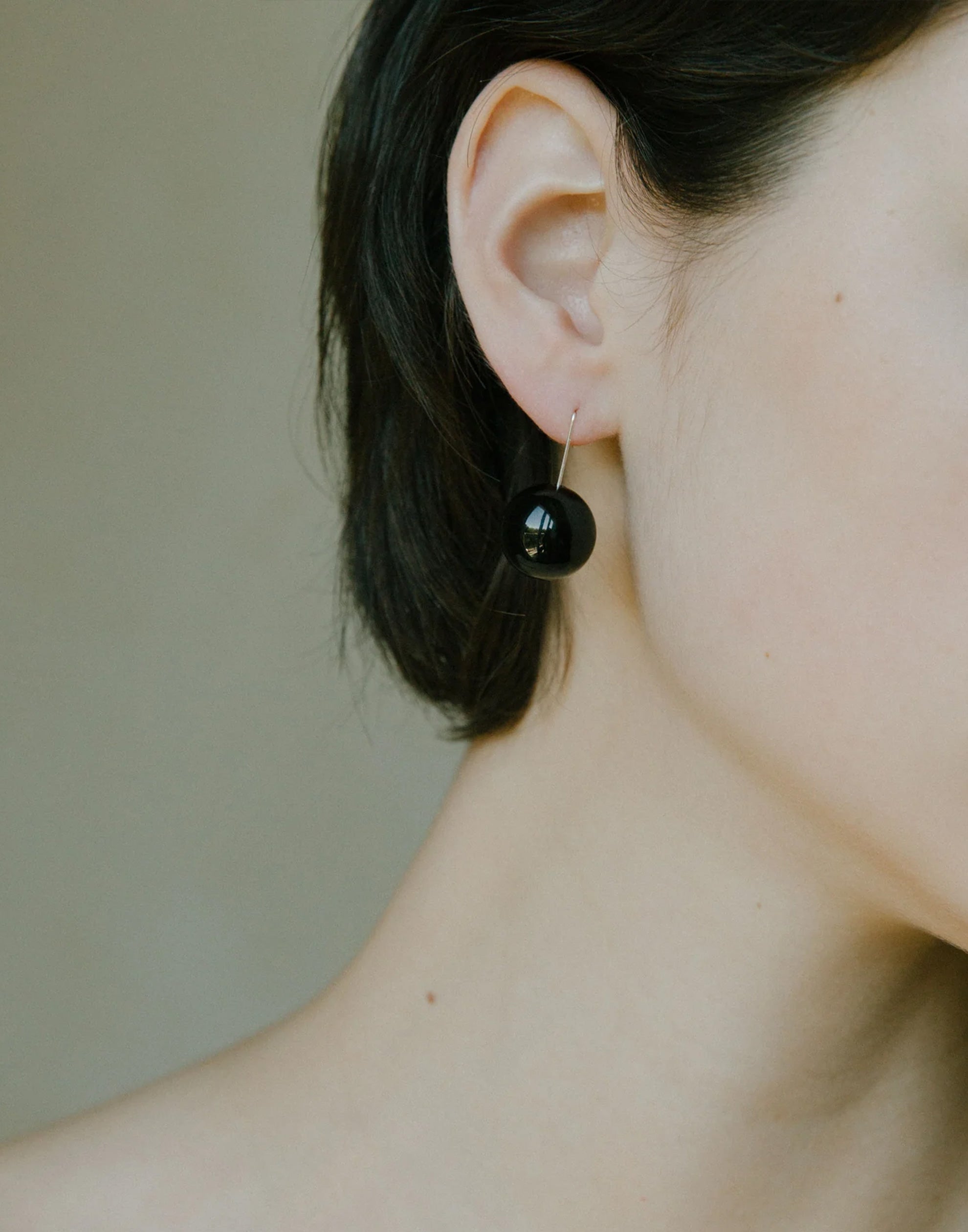 Onyx & Silver Felicity Earrings