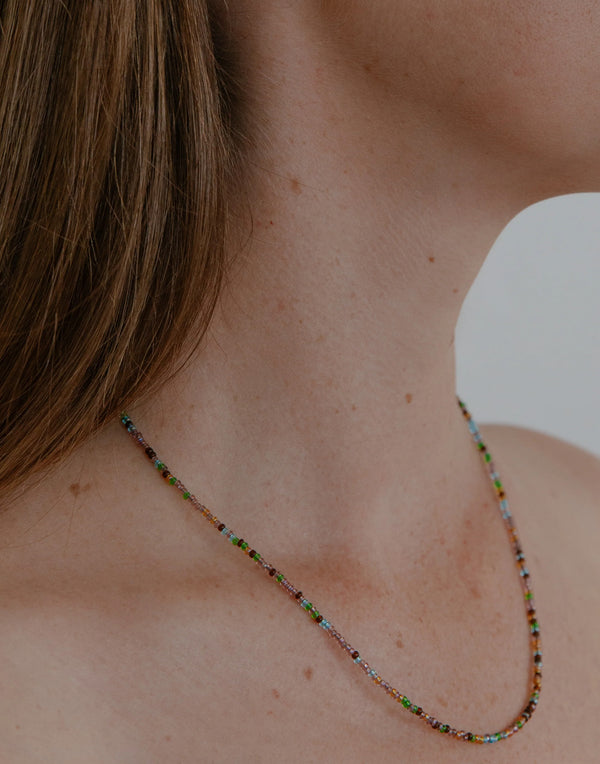 Multicoloured & Gold Felix Necklace