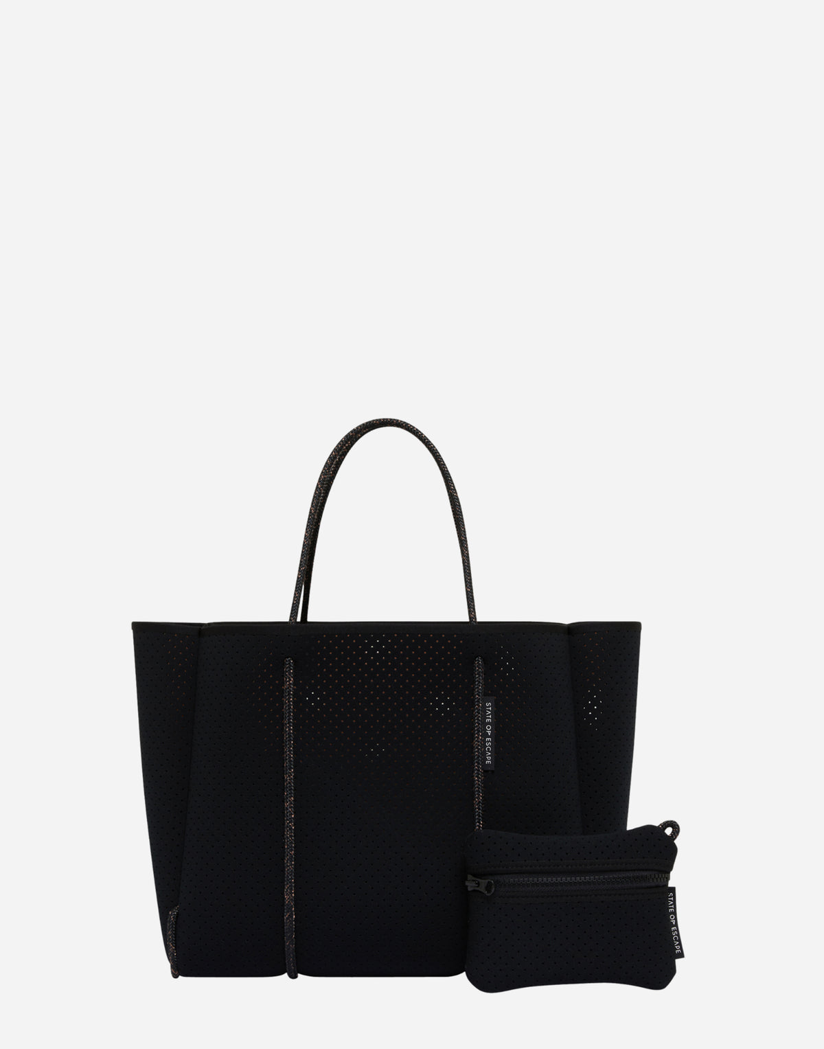 Black & Saddle Dual Tone Flying Solo Tote