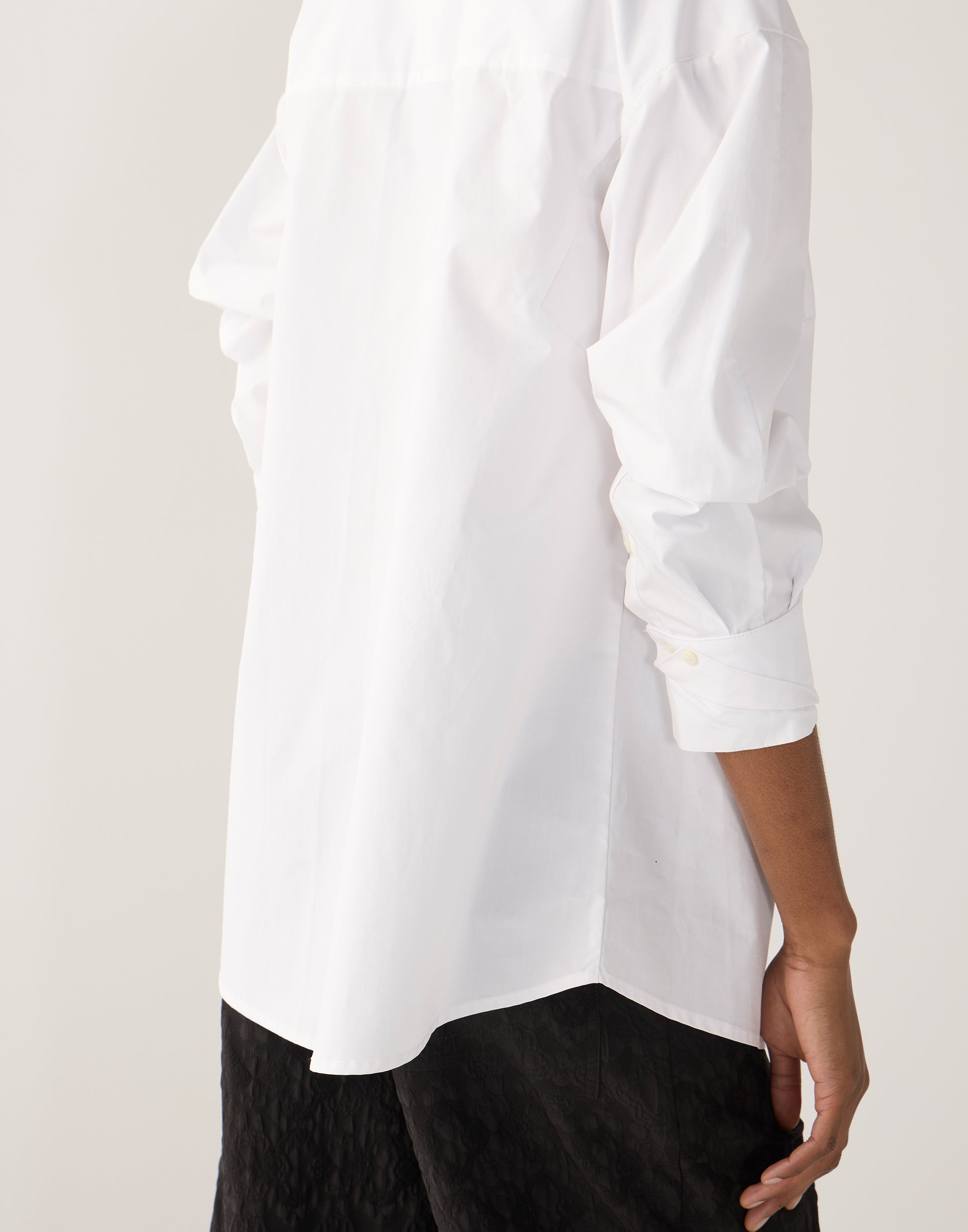 White Cotton Poplin Lucie Shirt