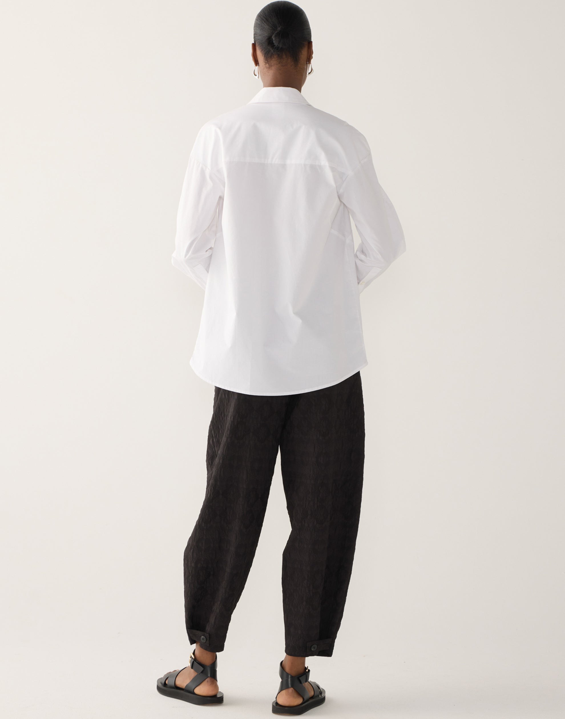 White Cotton Poplin Lucie Shirt