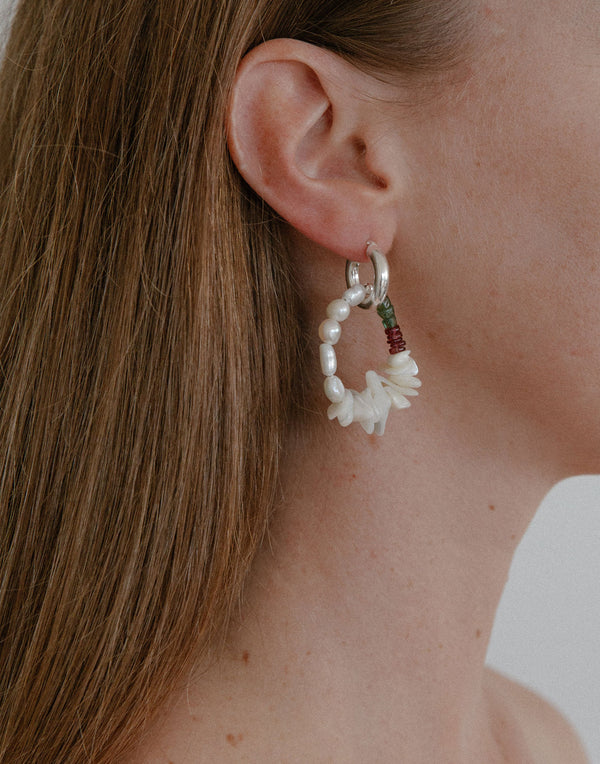 Pearl & Silver McKenzie Earrings