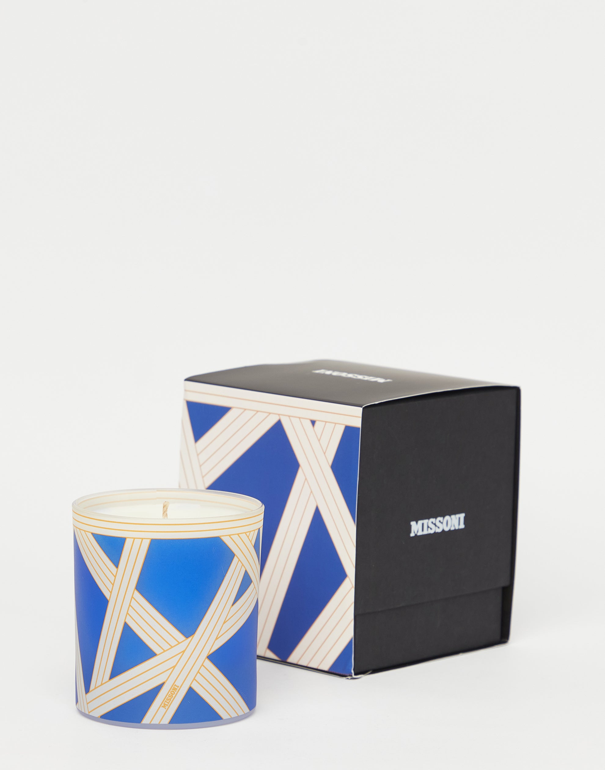 Missoni Home Nastri Bicolore 2 Blue candle - Thumbnail 5