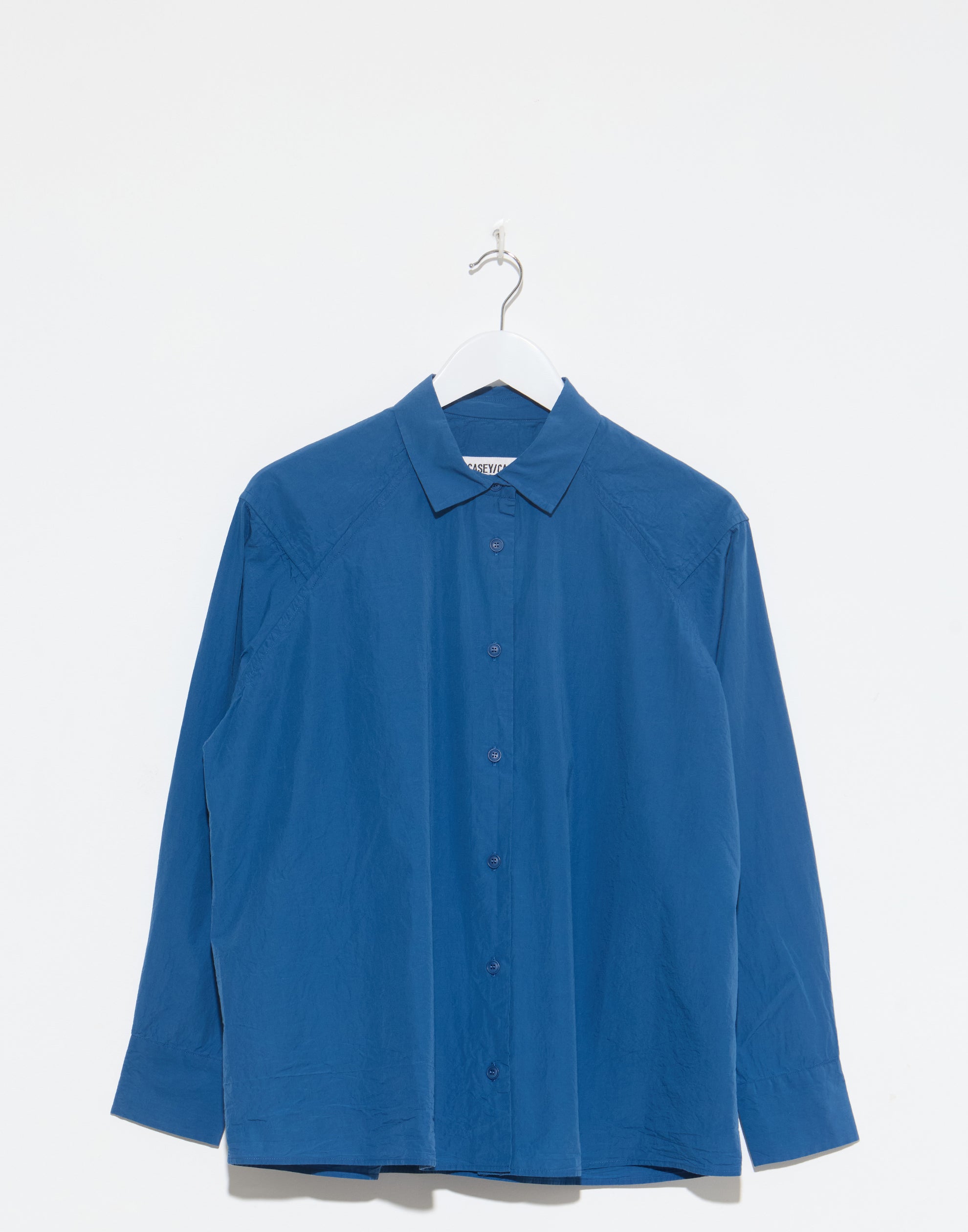 Shop Casey Casey Tops Online | Mid Blue Cotton Drays Travail Shirt