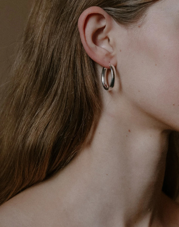 Sterling Silver Nicolette Hoop Earrings