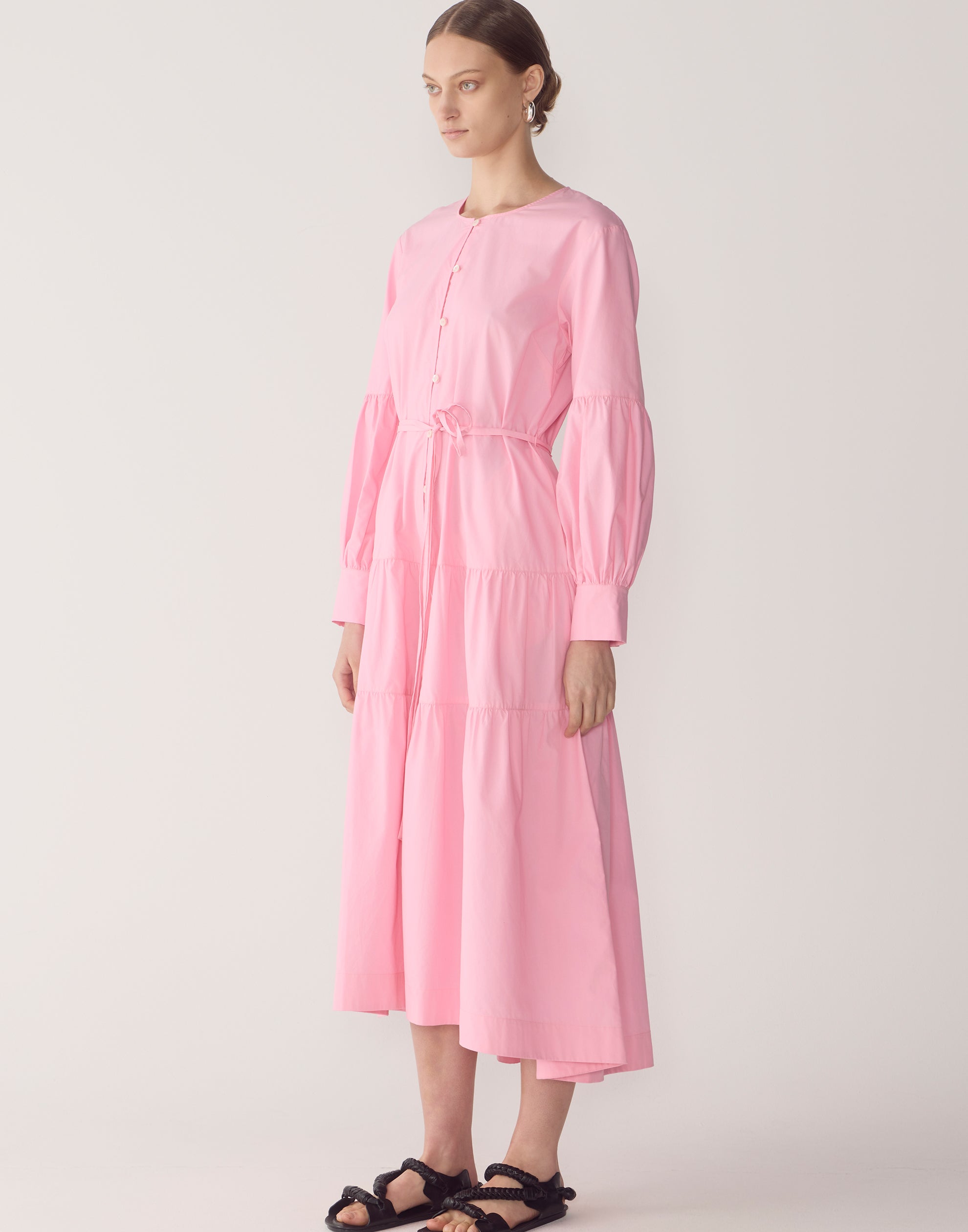 Taffy Pink Cotton & Tencel Nora Dress