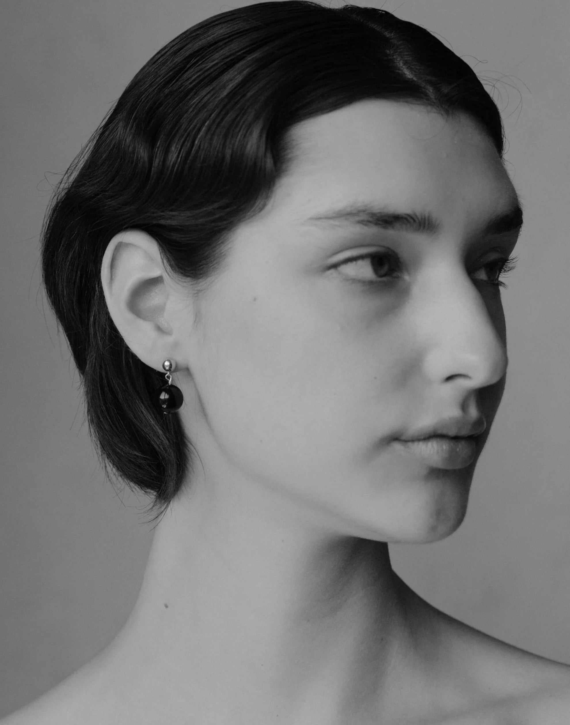 Onyx & Silver Porter Drop Earrings