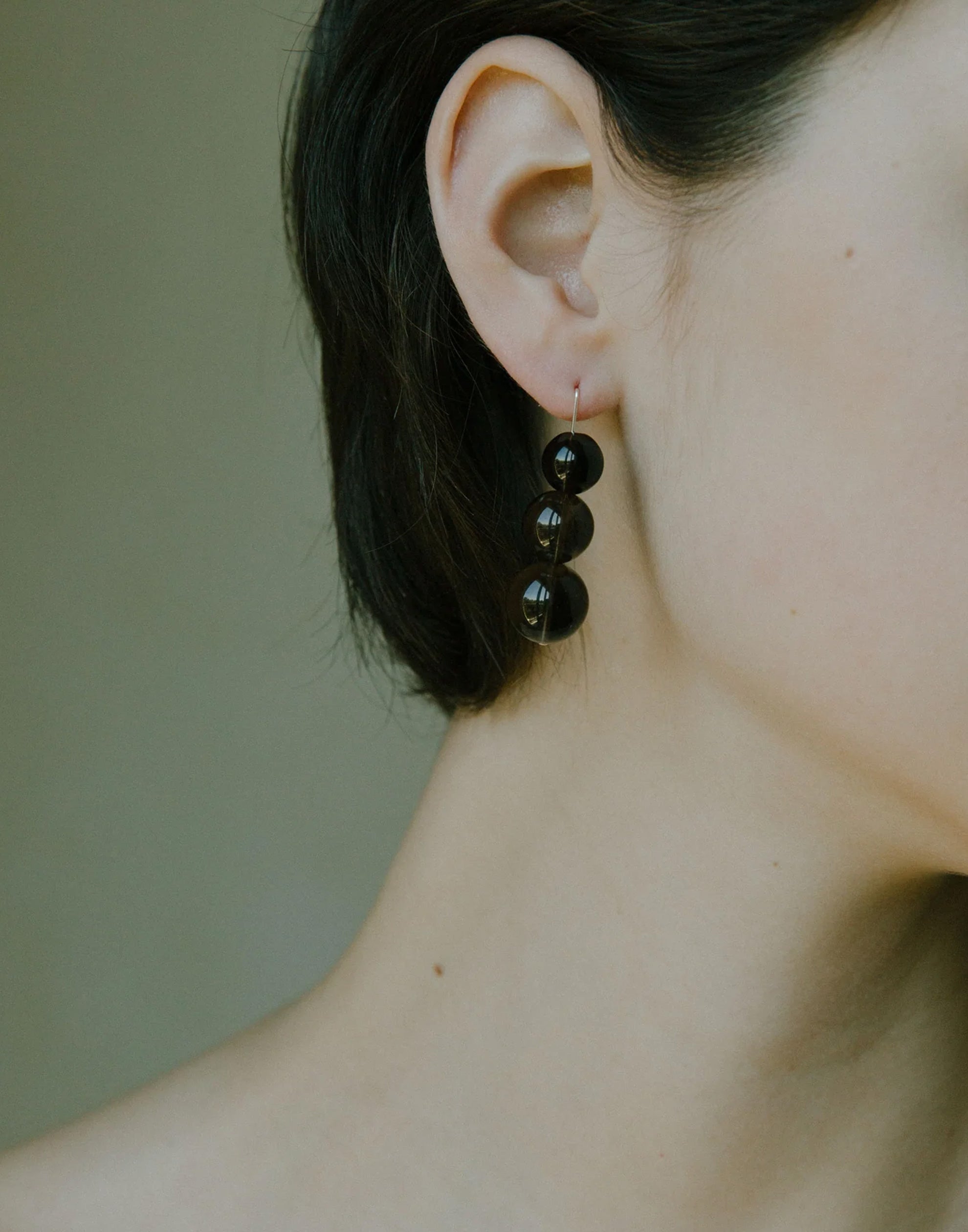 Smokey Quartz & Silver Quinn Earrings