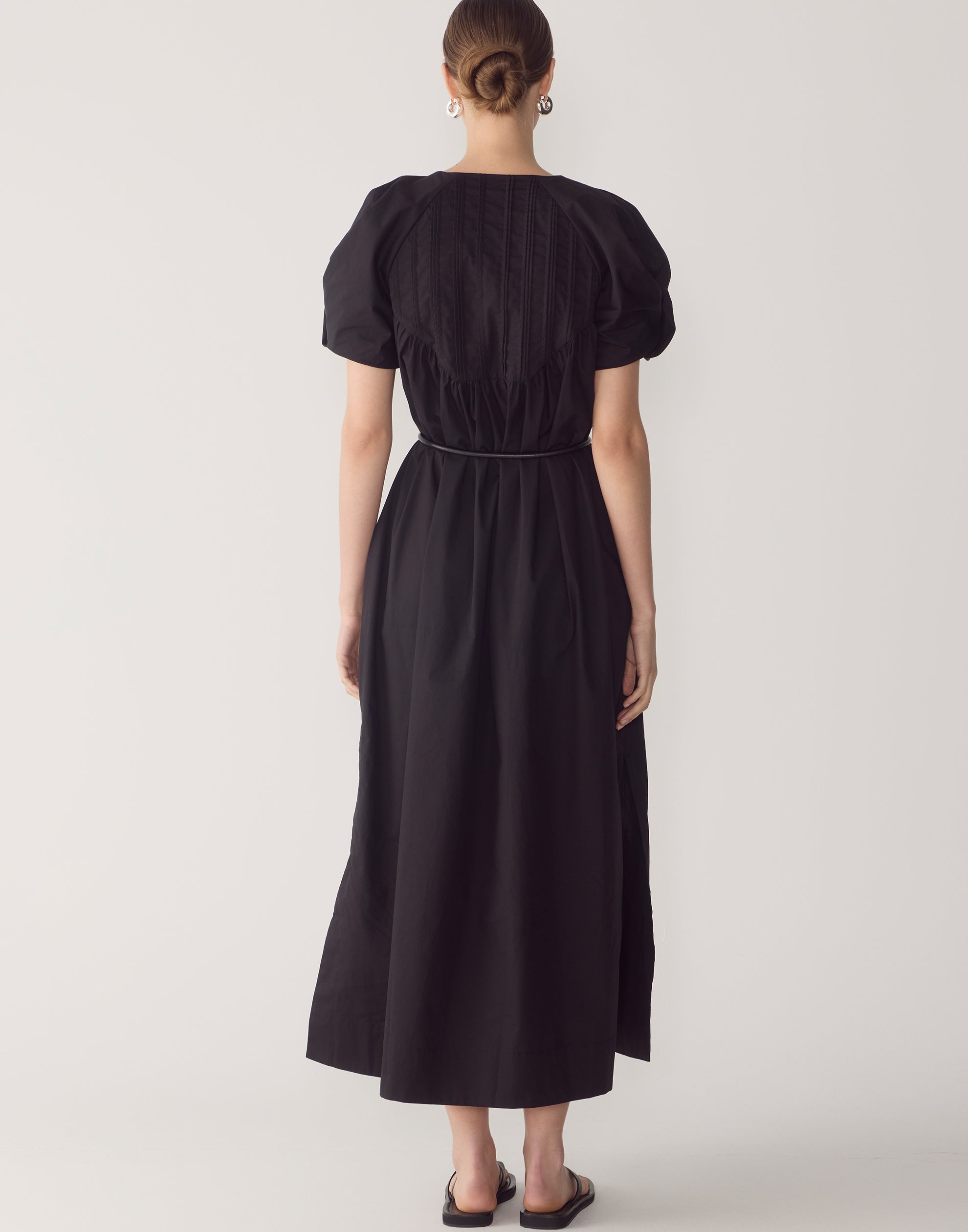 Black Cotton Poplin Raven Dress
