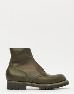 Olive Green Front Zip Military Boots