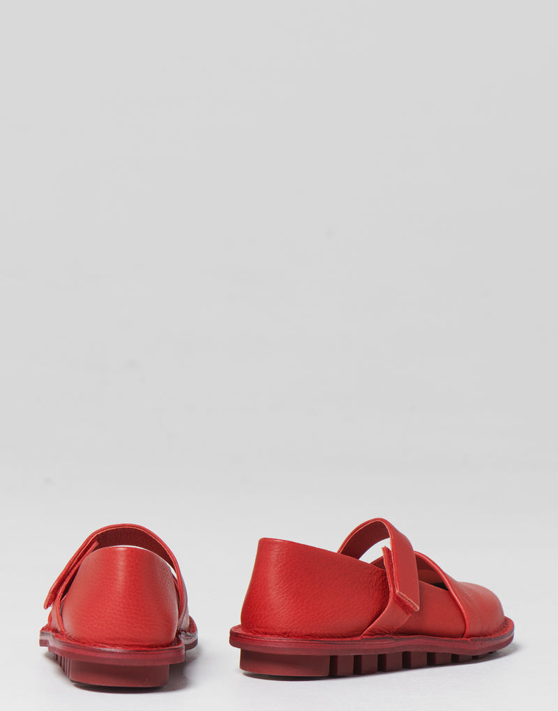 Red Leather Ahead Alb Loafers