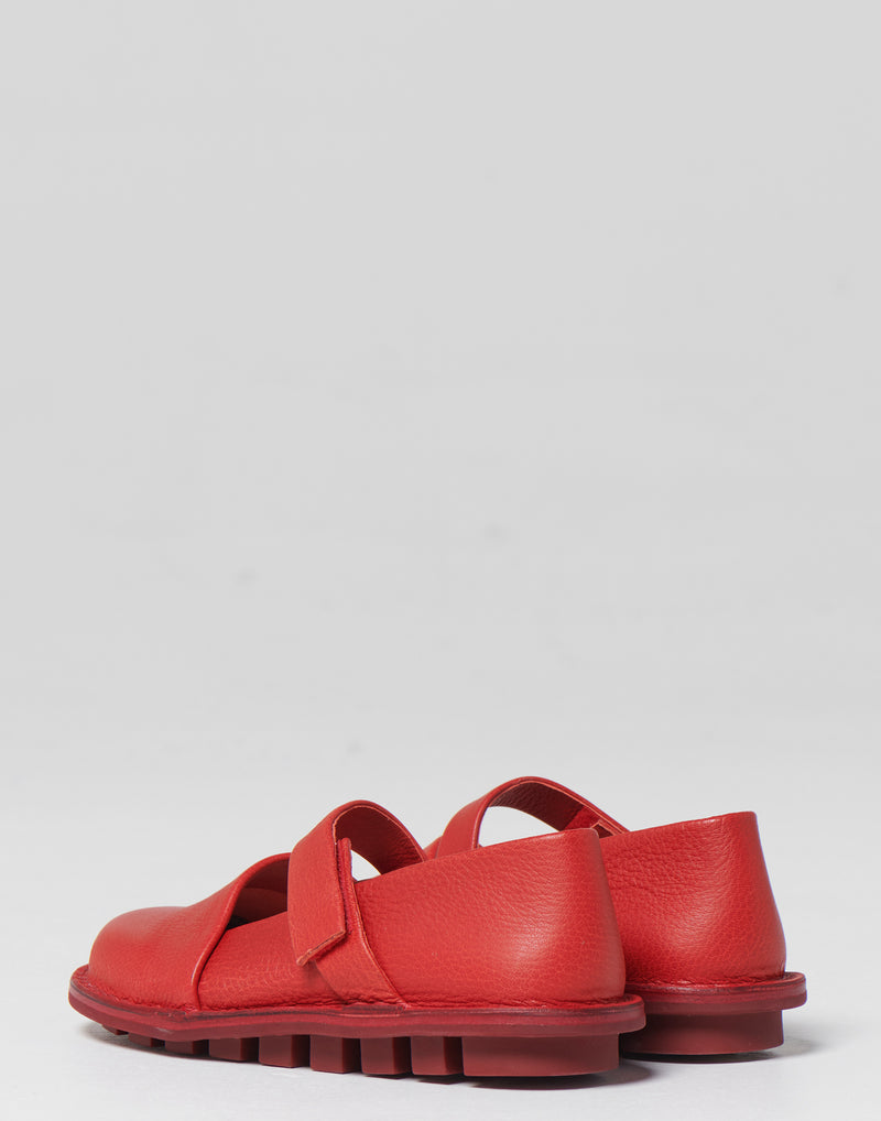 Red Leather Ahead Alb Loafers