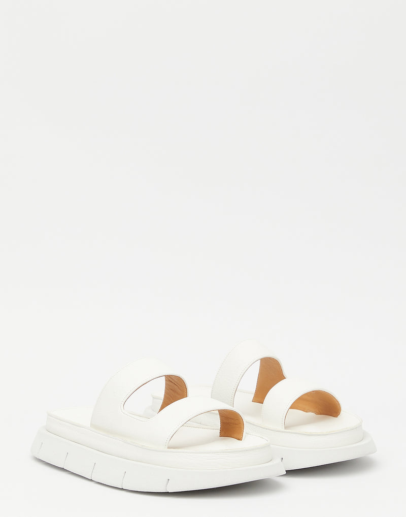 Optical White Intagliato Slide Sandals