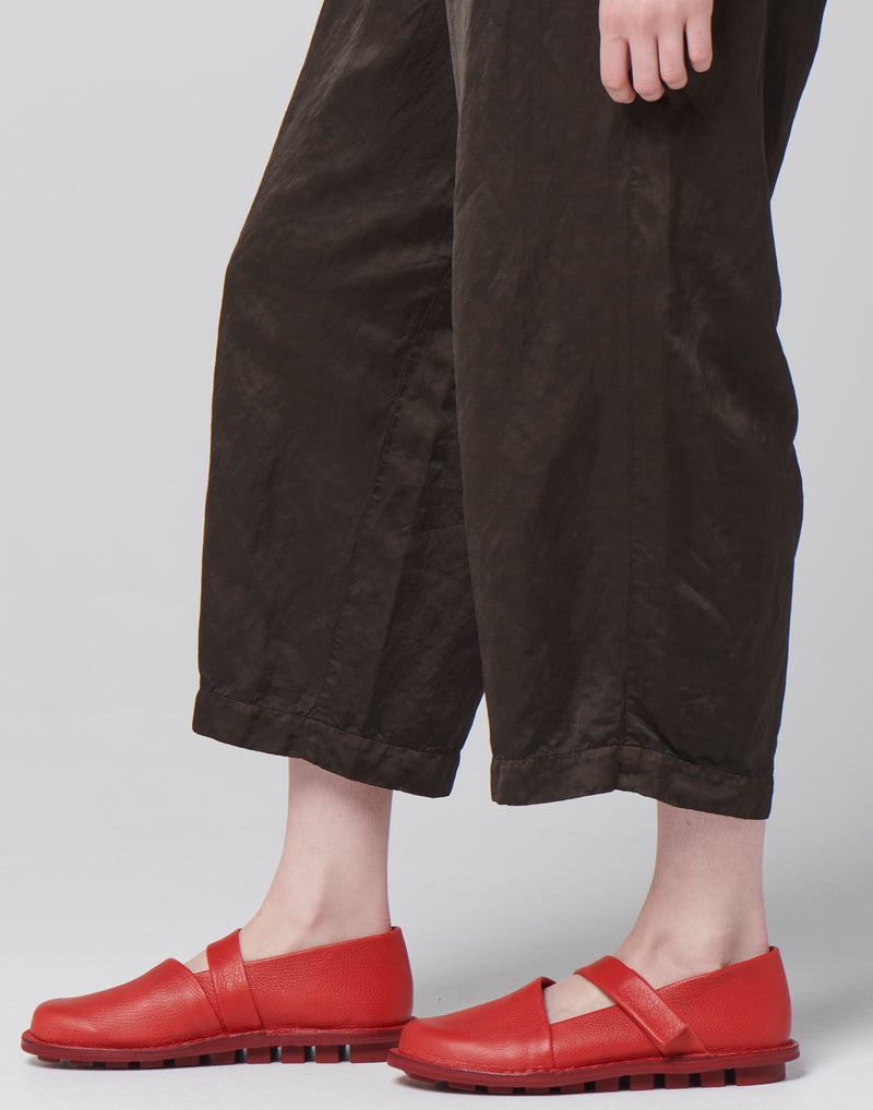 Red Leather Ahead Alb Loafers