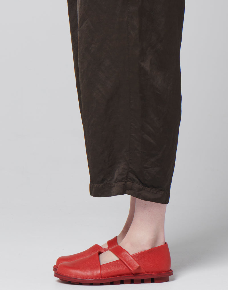 Red Leather Ahead Alb Loafers