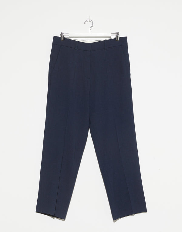 Navy Wool & Viscose Trousers
