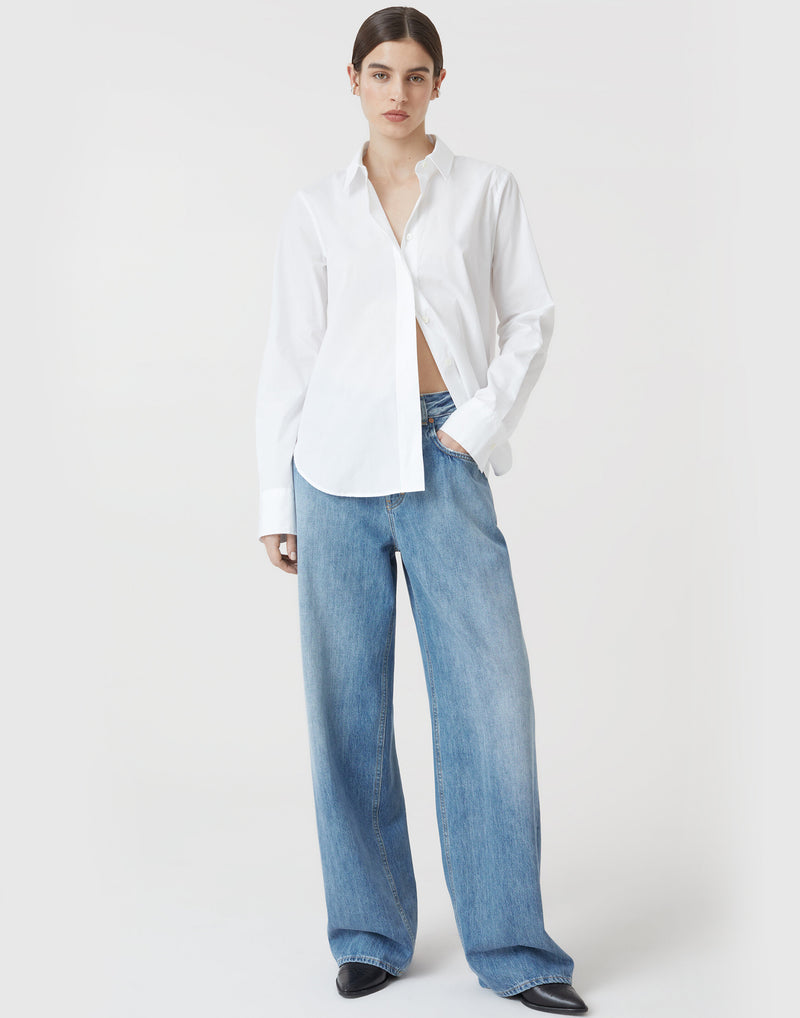 White Cotton Poplin Classic Shirt
