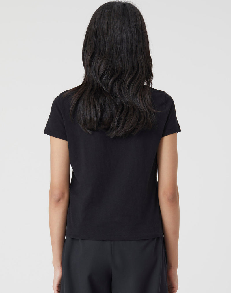 Black Basic Cotton T-Shirt