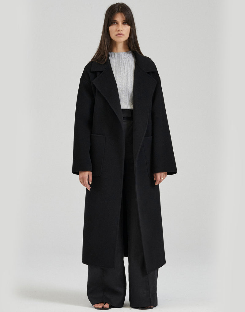 Black Cashmere & Wool Camilla Coat