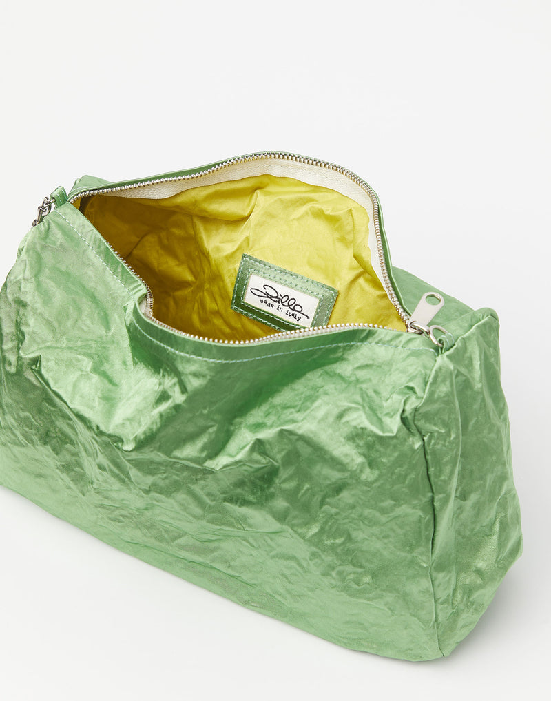 Linden Green Satin Ella Bag