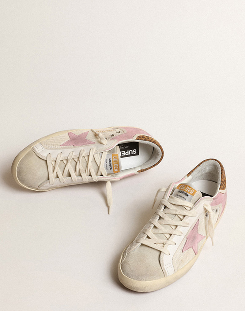 Antique Pink Suede & Net Superstar Sneakers