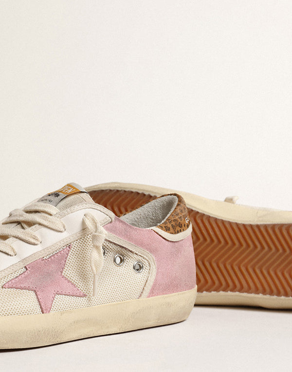 Antique Pink Suede & Net Superstar Sneakers