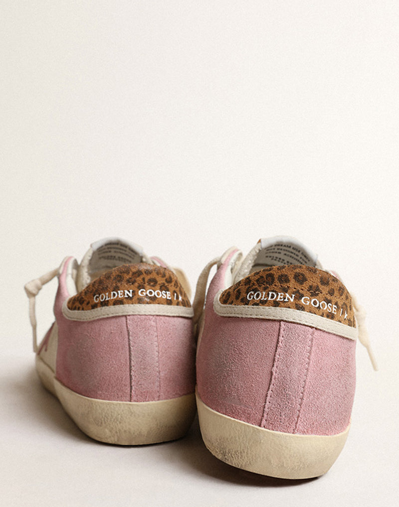 Antique Pink Suede & Net Superstar Sneakers