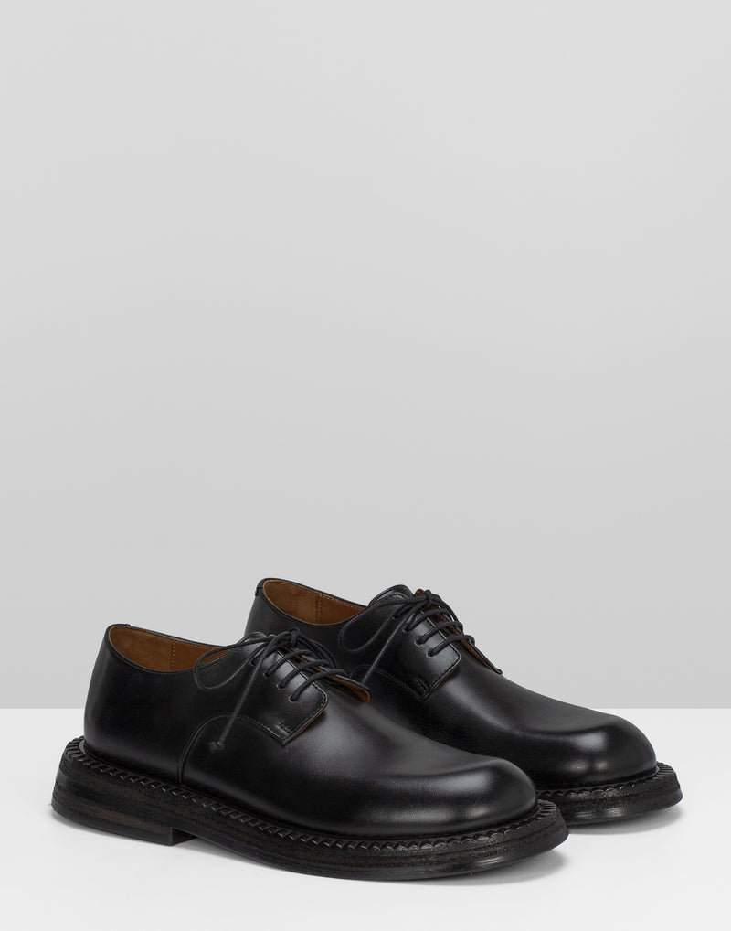 Black Leather Alluce Derby Lace-Ups