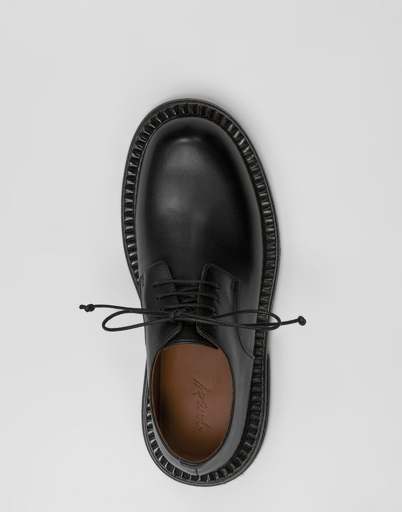 Black Leather Alluce Derby Lace-Ups