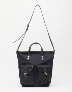 Navy Cotton Canvas Cross Body Bag