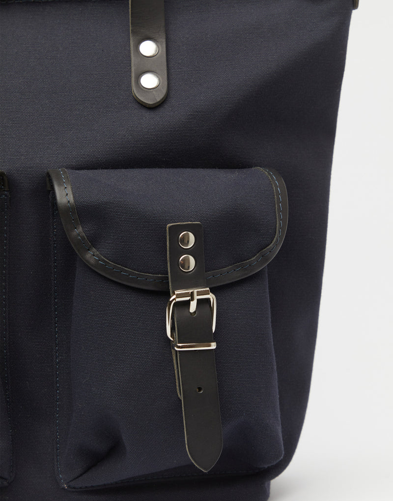 Navy Cotton Canvas Cross Body Bag