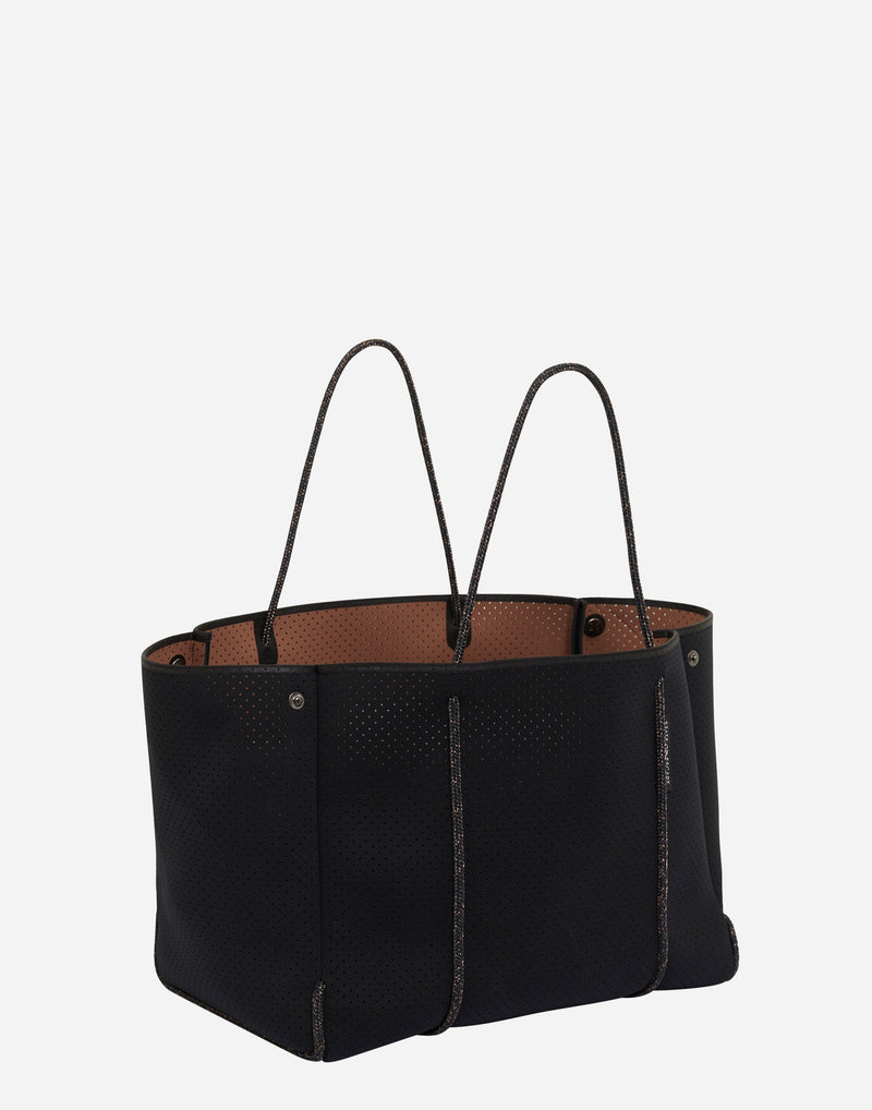 Black & Saddle Brown Dual Tone Escape Tote