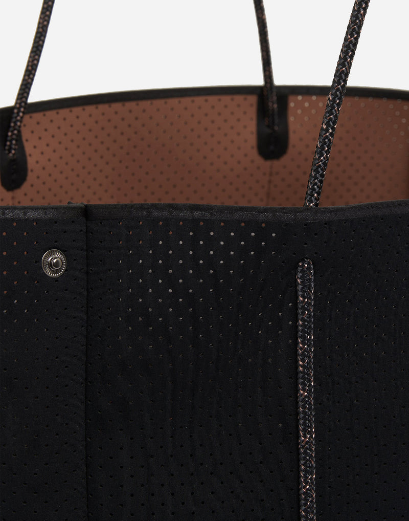 Black & Saddle Brown Dual Tone Escape Tote