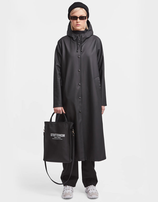 Black Long Mosebacke Raincoat