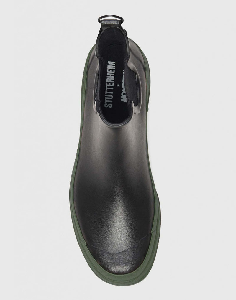 Black & Green Chelsea Rainwalker Boots
