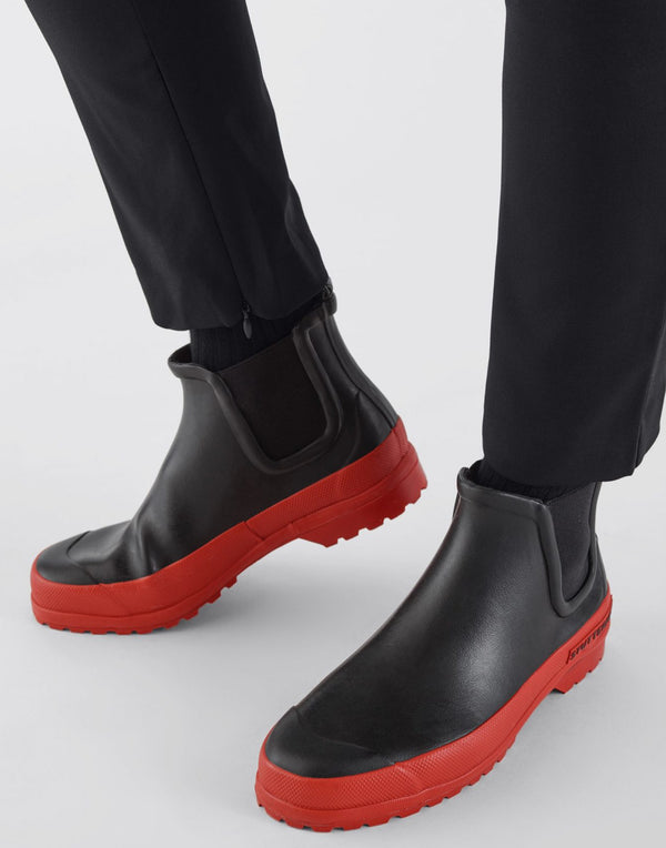 Black & Red Chelsea Rainwalker Boots