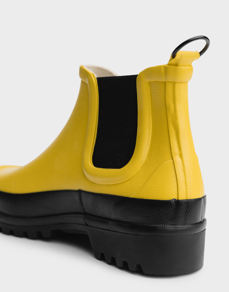 Sunflower & Black Chelsea Rainwalker Boots